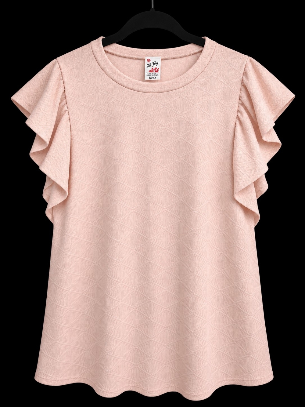 7th Ray Cream Flutter Sleeve Knit Top